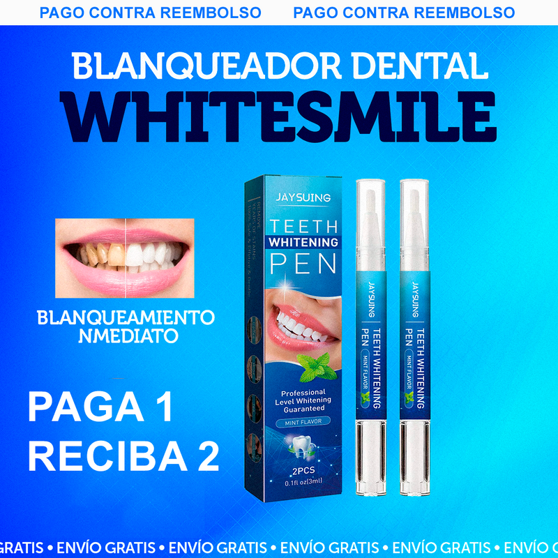 Blanqueador Dental WhiteSmile [DIENTES BLANCOS EN SEGUNDOS]