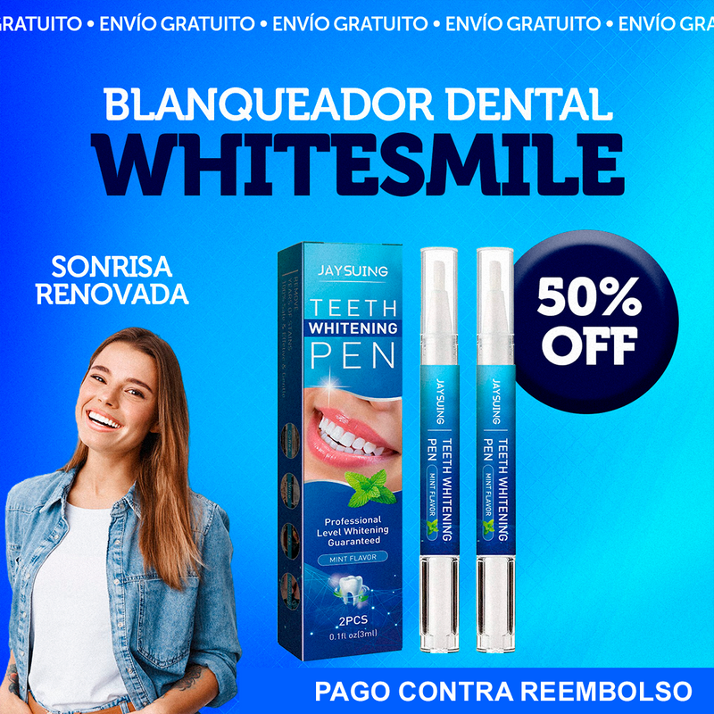 Blanqueador Dental WhiteSmile [DIENTES BLANCOS EN SEGUNDOS]